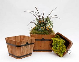 Square planter barrels